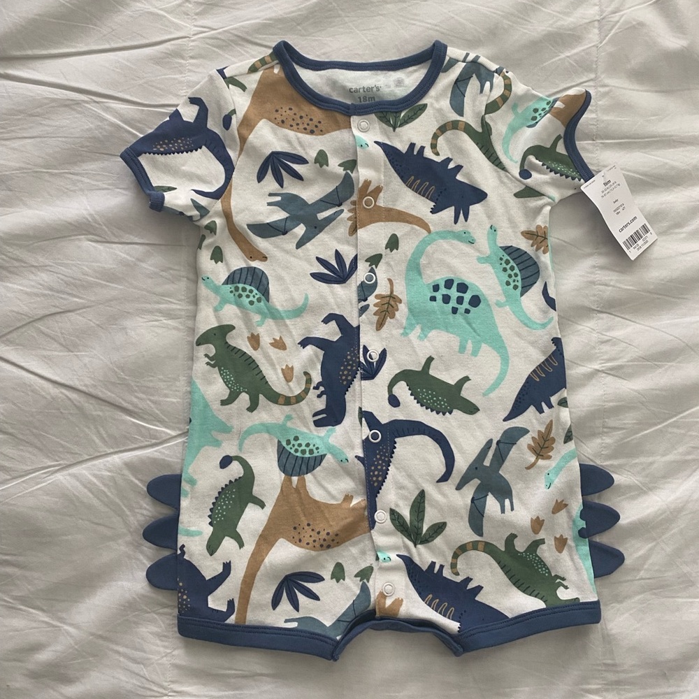 Carter’s 18 month dinosaur one piece short outfit
